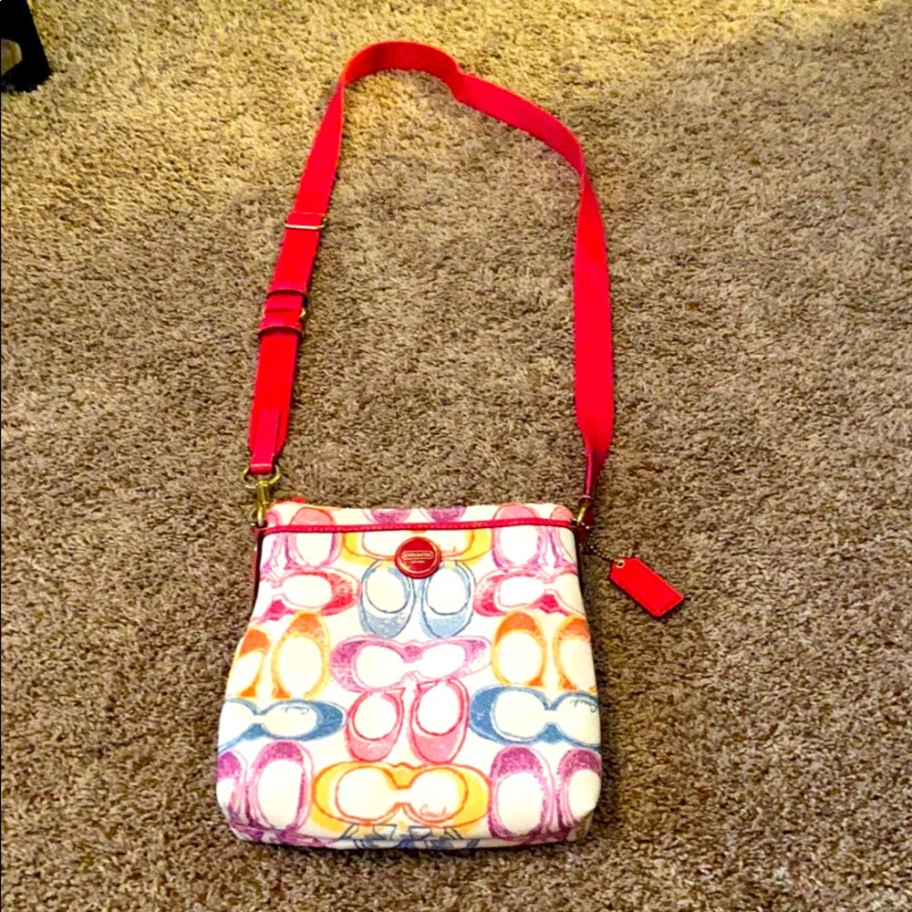 COLORFUL COACH CROSSBODY PURSE!